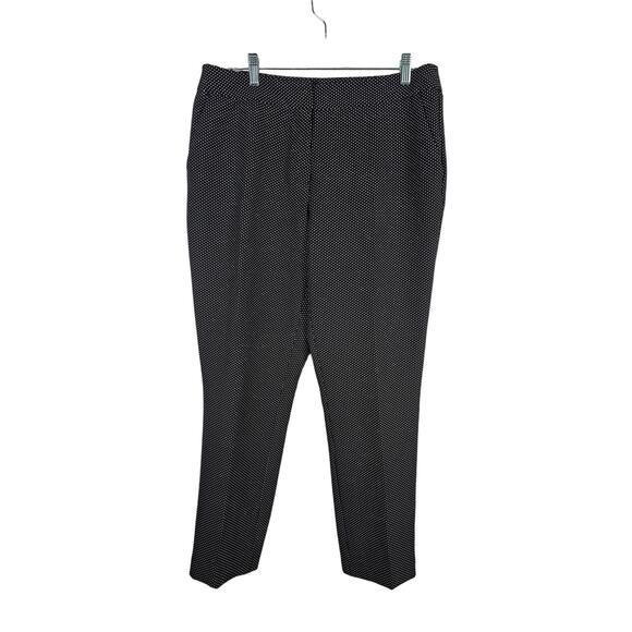 Carolina Belle Montreal Women's Dress Pants Black White Polka Dot‎ Size 12 - Picture 1 of 9